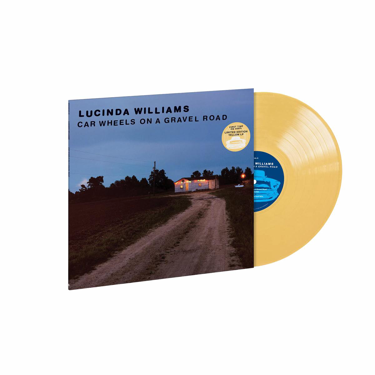 Car Wheels On A Gravel Road Exclusive Yellow Vinyl LP