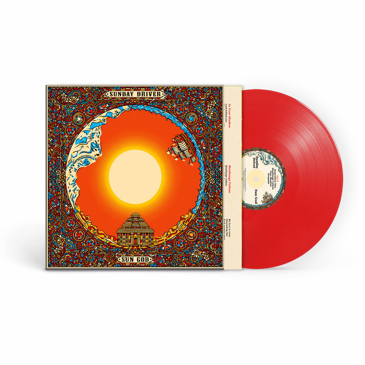 Sun God Limited Translucent Fire Red Vinyl LP w Signed Insert